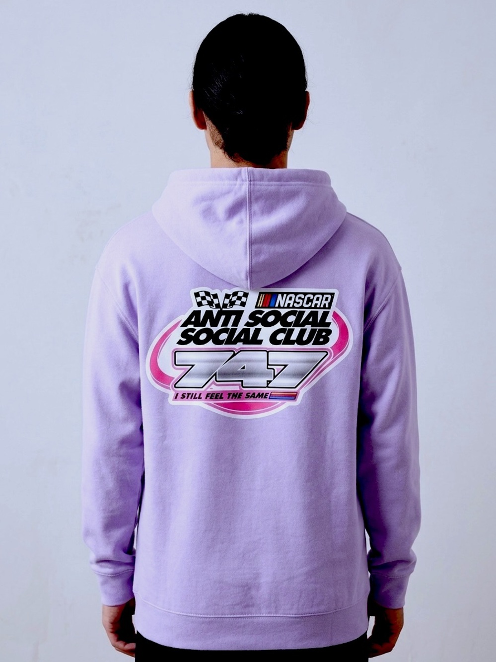 Anti Social Social Club x NASCAR 747 Purple Unisex Graphic Hoodie Size Small